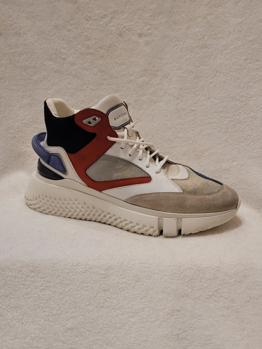 ​Buscemi Veloce Mixed Media Mid Top Sneakers Men's Size 9 EU 42